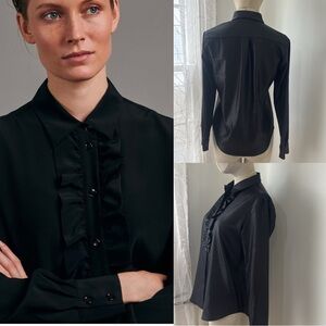 Long sleeve Satin Shirt Blouse